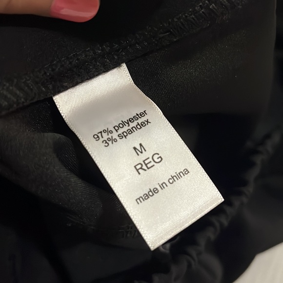 Gold Chain Belt Black Slacks with Elastic Waistband - Picture 6 of 6